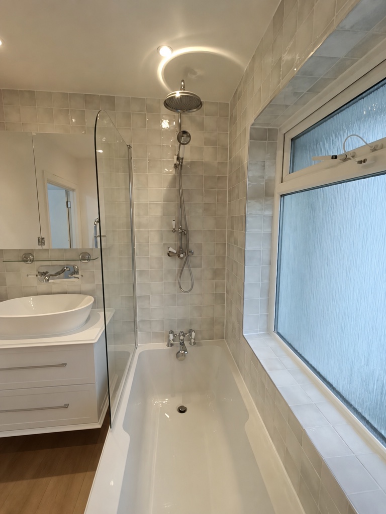 Finished bathroom renovation in Mill Hill NW7 by Uz Pro Construction